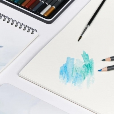 Bloc desen Oxford Watercolour, A4 20 file, hartie 300g/mp, FSC, lipit 4 laturi, colectia Artistic